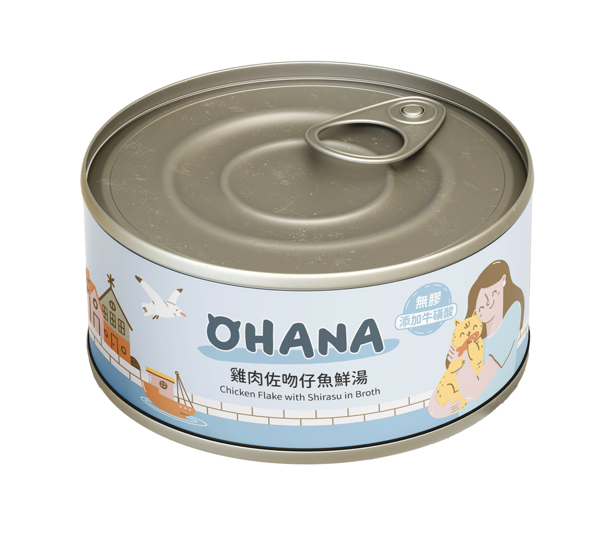 OHANA歐哈吶 鮪魚白肉系列 / 鮮嫩雞肉系列 天然無膠無穀貓湯罐 80g