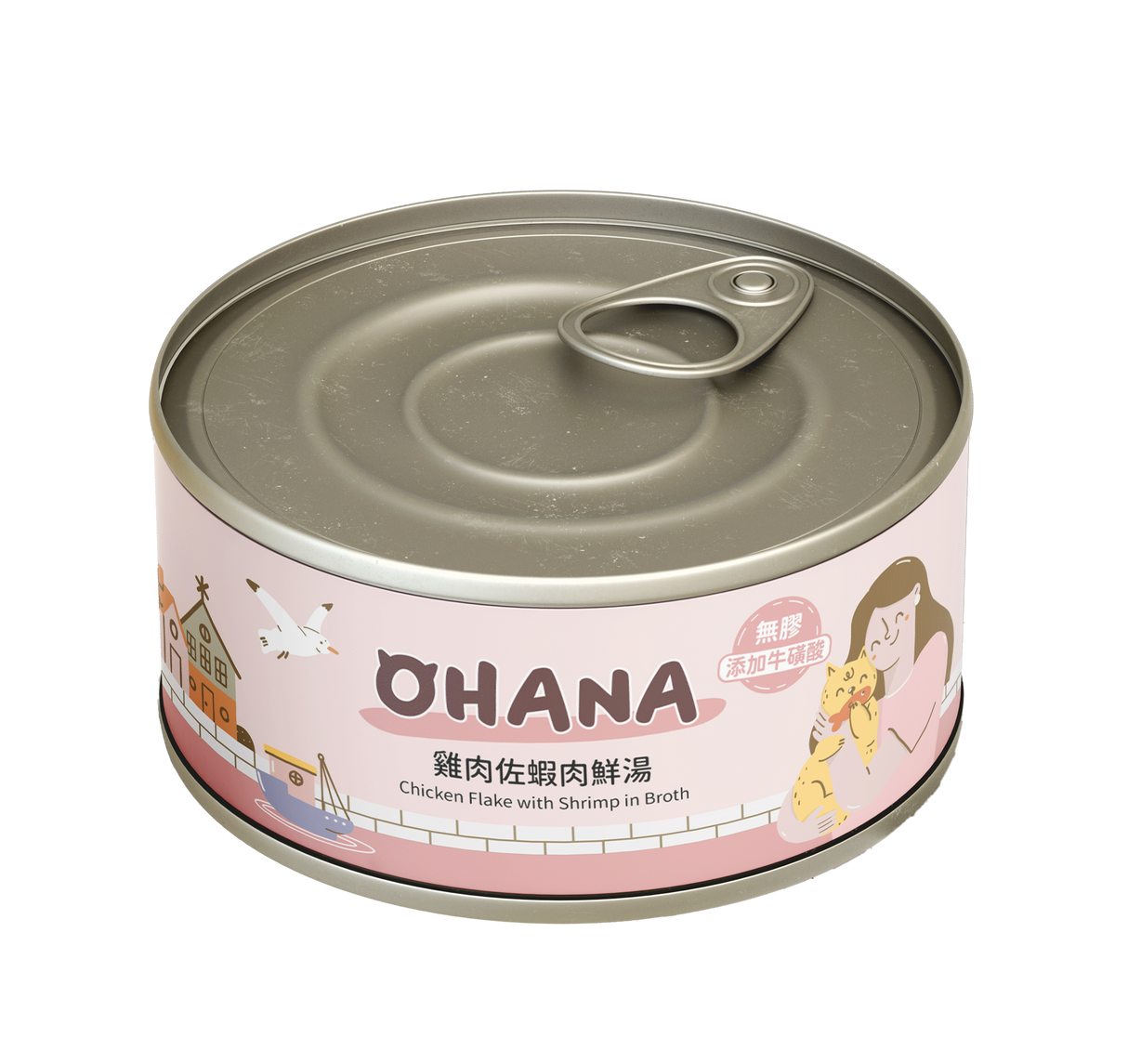 OHANA歐哈吶 鮪魚白肉系列 / 鮮嫩雞肉系列 天然無膠無穀貓湯罐 80g