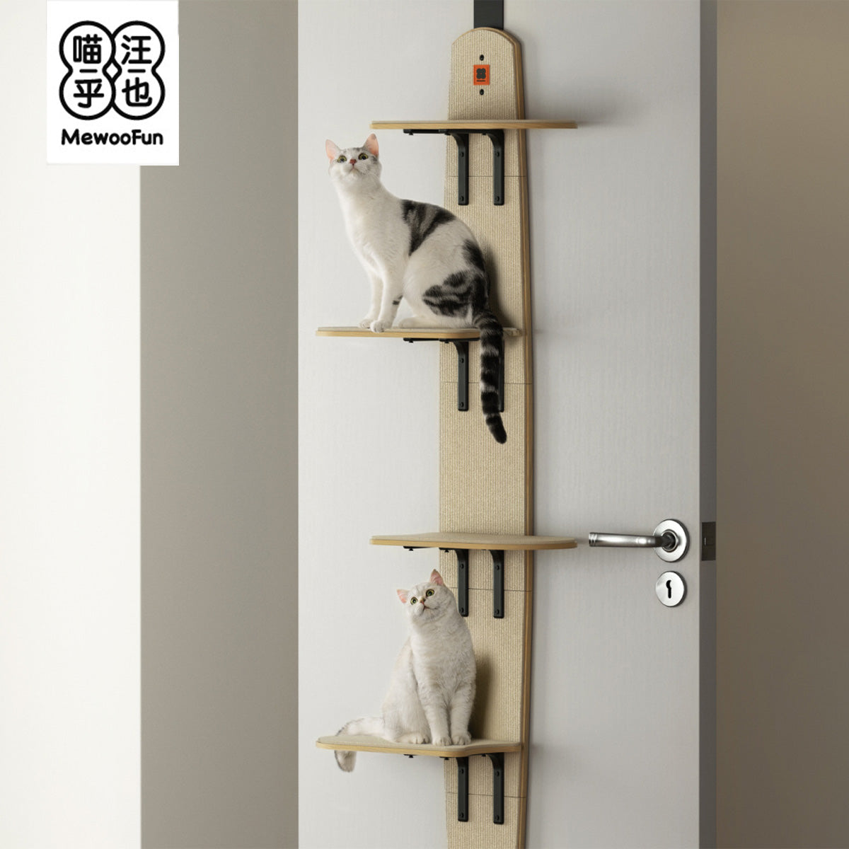 MewooFun喵乎汪也 門掛式貓跳台 貓抓板