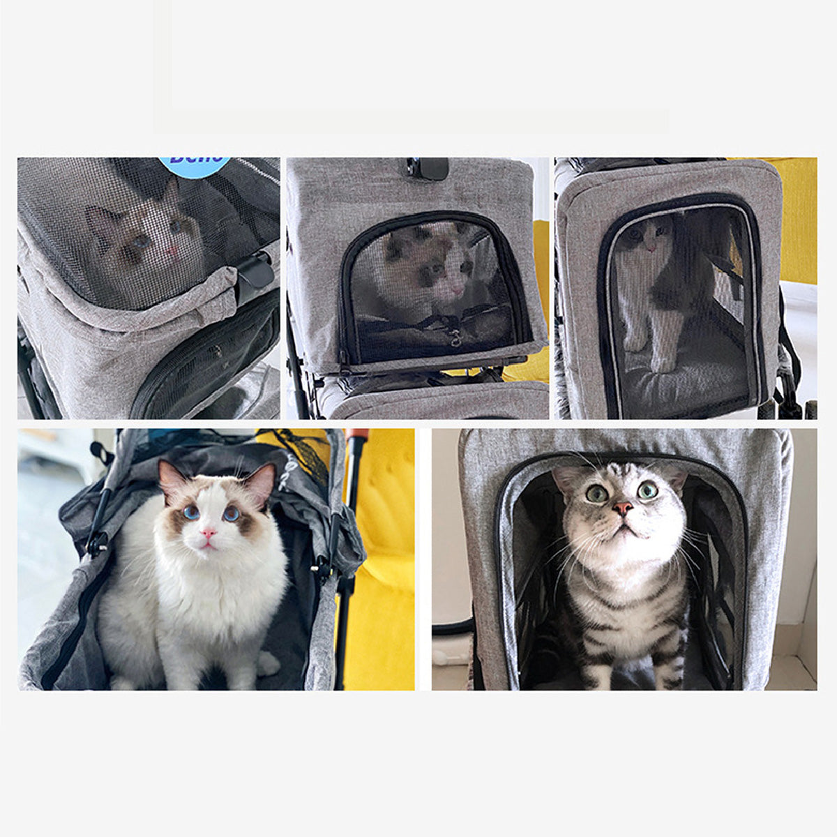 Bello LD03F 輕便分離式 雙層摺疊寵物推車