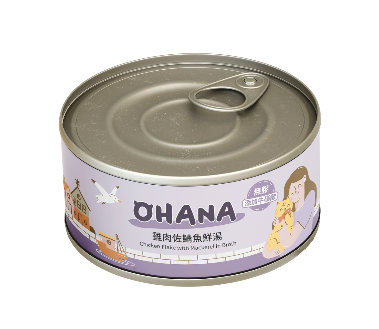 OHANA歐哈吶 鮪魚白肉系列 / 鮮嫩雞肉系列 天然無膠無穀貓湯罐 80g