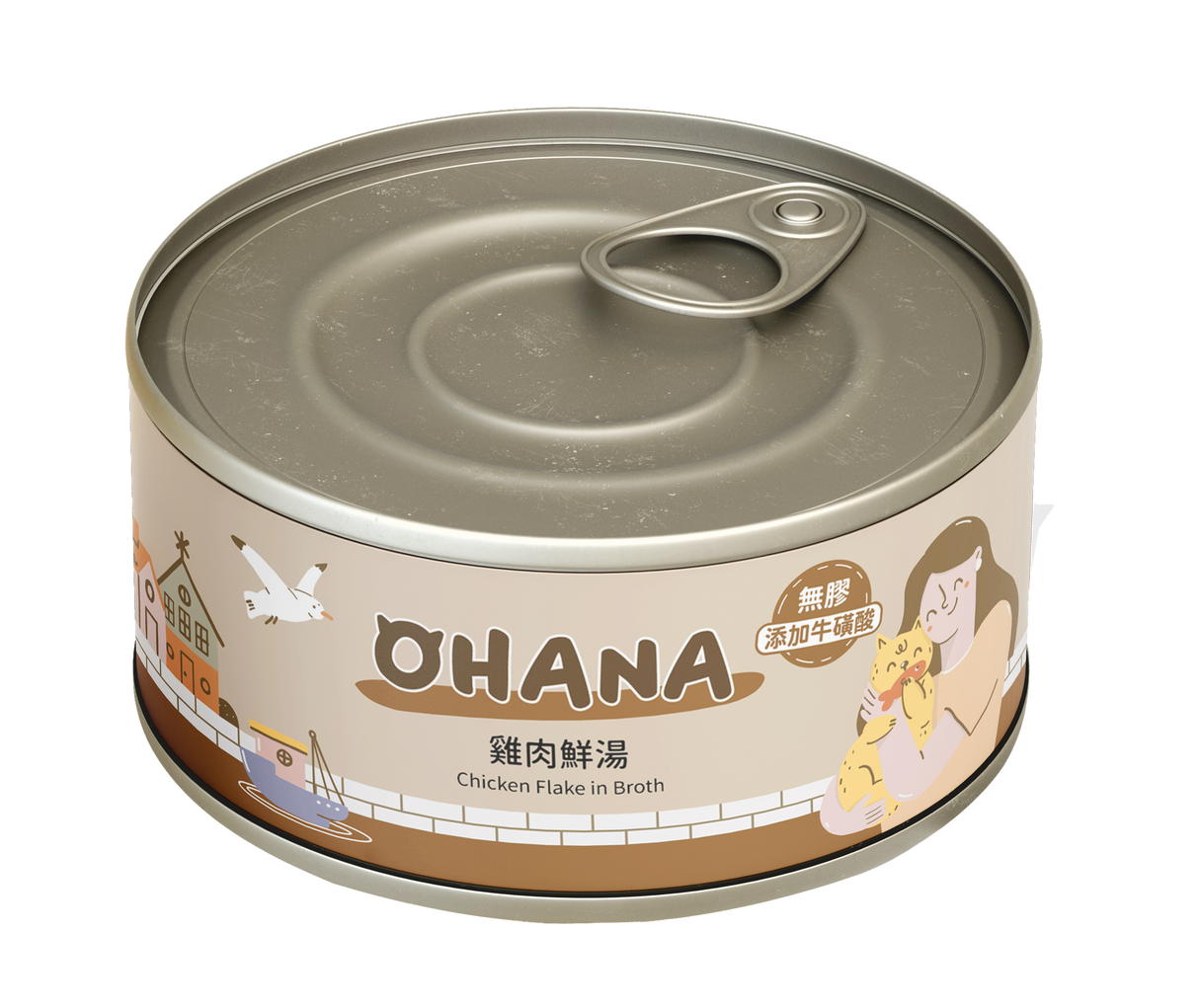 OHANA歐哈吶 鮪魚白肉系列 / 鮮嫩雞肉系列 天然無膠無穀貓湯罐 80g
