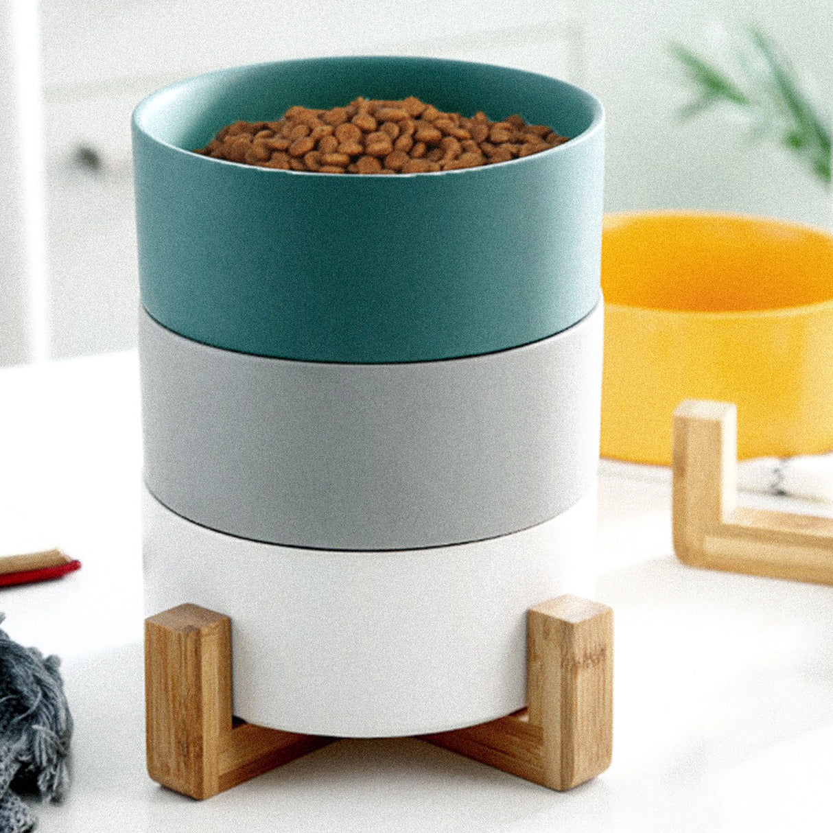 CARNO卡諾 北歐風格 寵物陶瓷碗架組