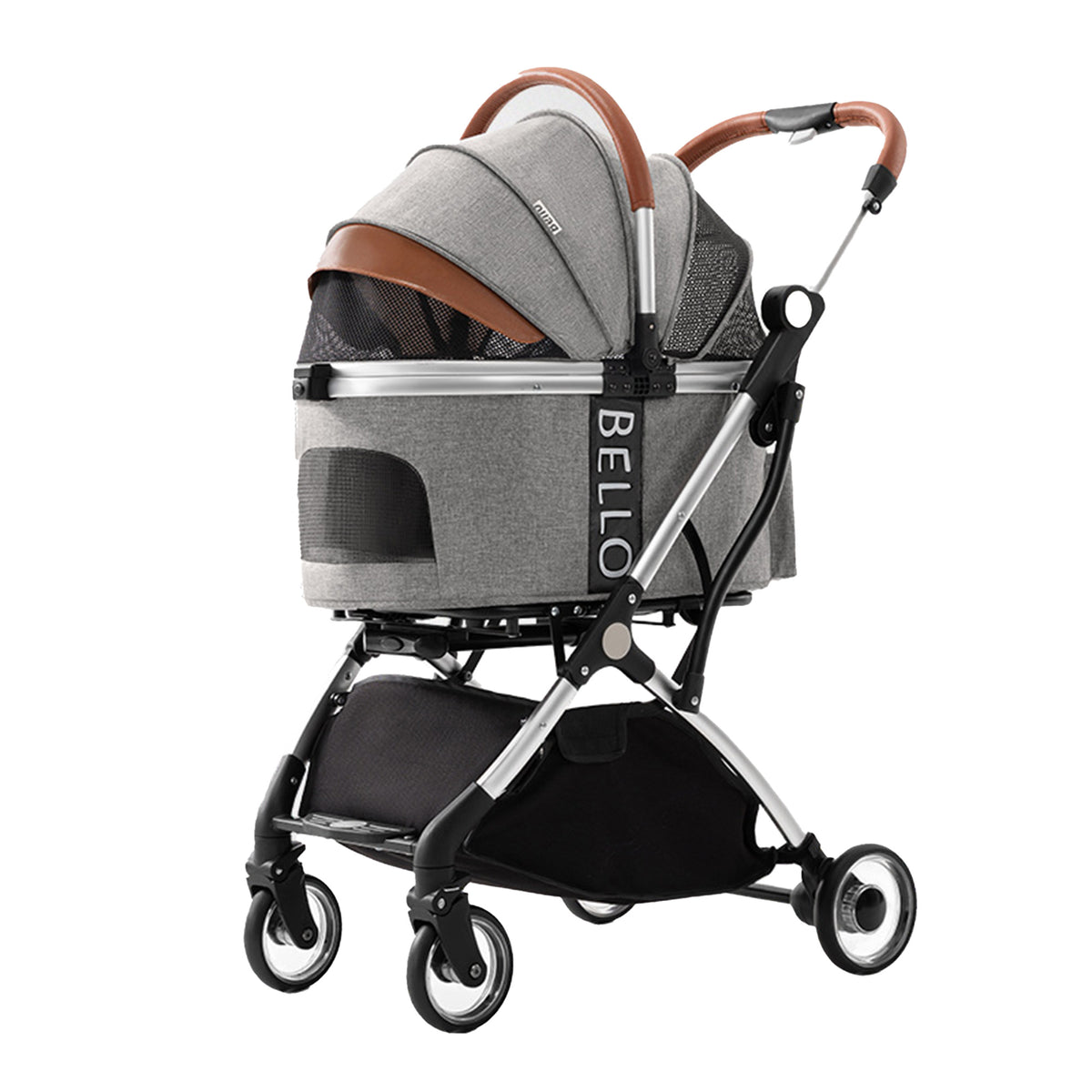 BELLO WM01 一鍵摺疊兩用鋁管寵物推車升級版(附雨罩) - Alphapetstw 艾爾發寵物