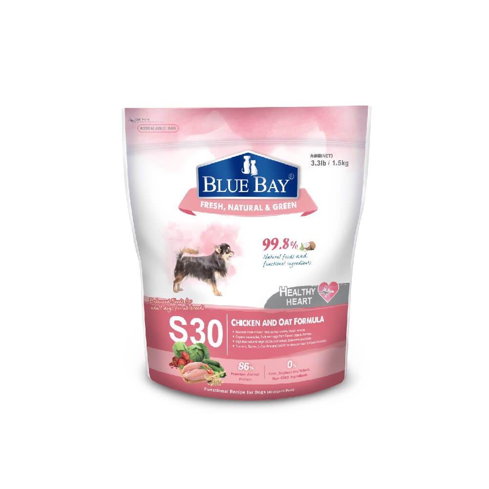 BLUE BAY倍力 S30低敏有機狗飼料 犬糧 護膚 / 心血管 / 關節保健配方 1.5kg / 7.5kg