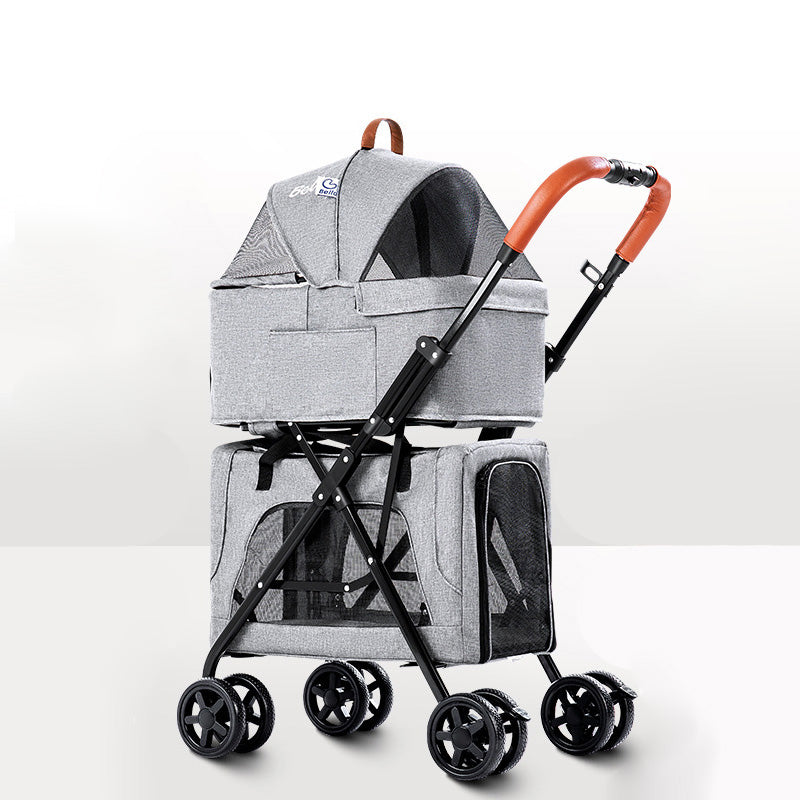 Bello LD03F 輕便分離式 雙層摺疊寵物推車
