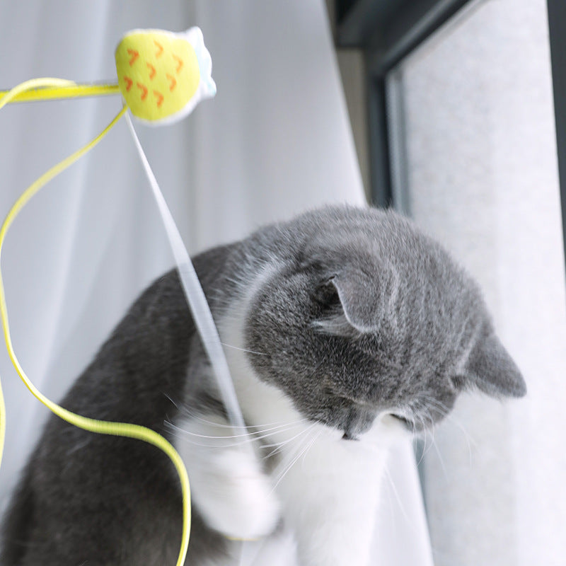 水果逗貓棒 流蘇發聲鈴鐺