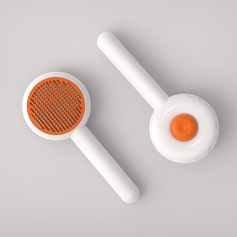 AIWO艾窩 甜甜圈寵物針梳 一鍵除毛 寵物梳