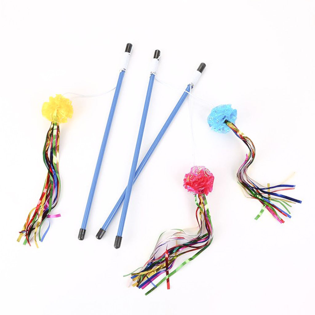 STOCK 彩色亮紙逗貓棒 款式隨機