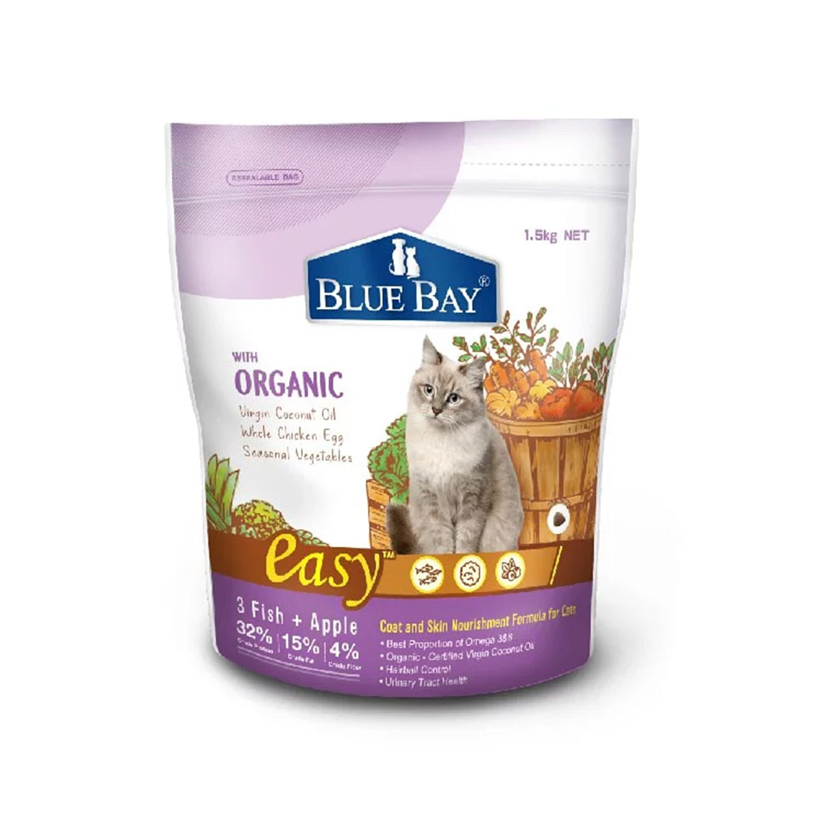 BLUE BAY倍力 EASY貓糧 化毛 / 亮毛美膚配方 1.5kg / 8kg 貓飼料 幼母貓乾糧
