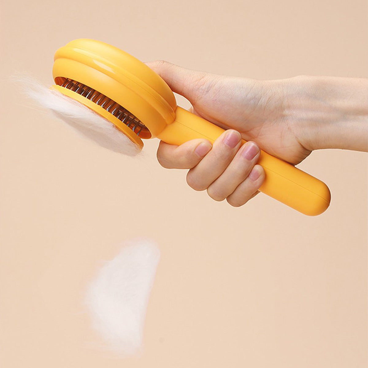 AIWO艾窩 漢堡包寵物針梳 一鍵除毛 寵物梳 貓毛梳