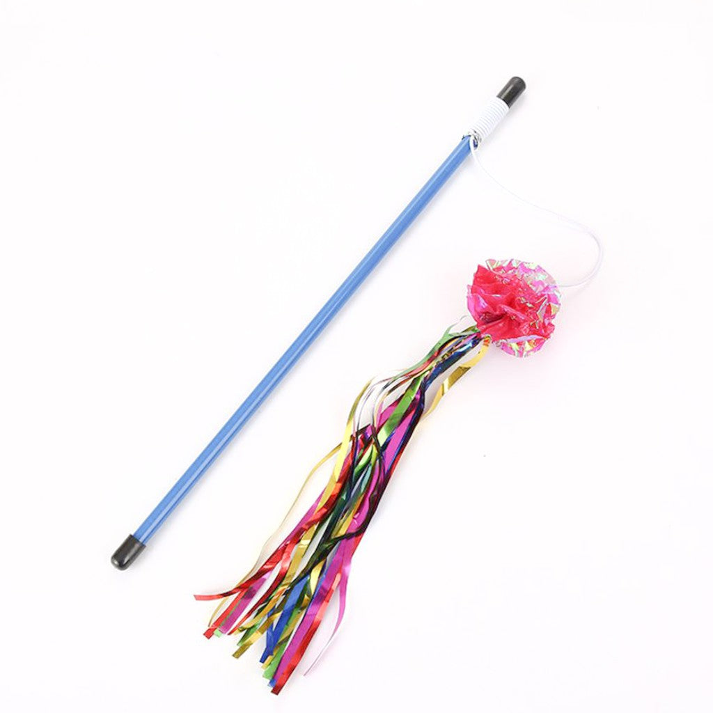 STOCK 彩色亮紙逗貓棒 款式隨機