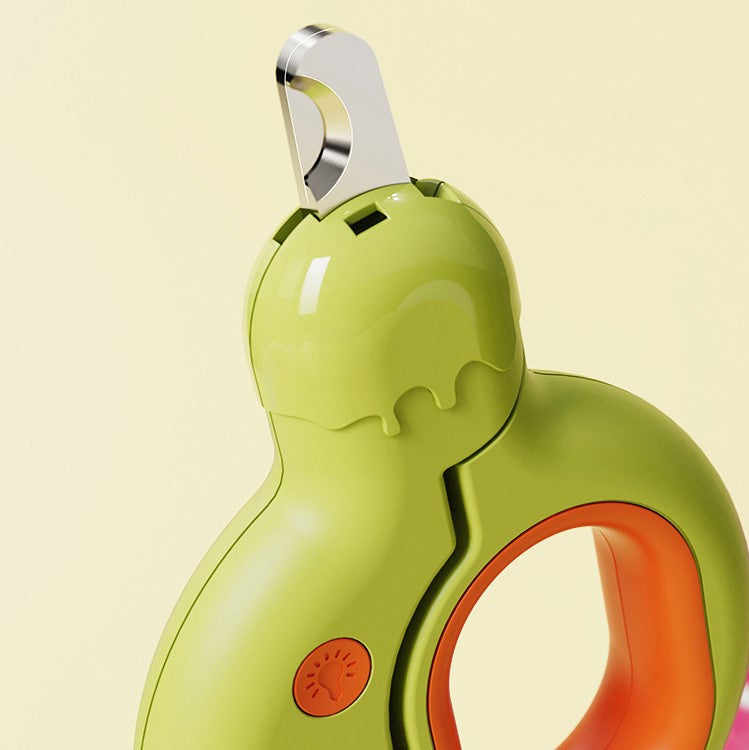 AIWO艾窩 奶油甜甜圈寵物指甲剪 2合1燈照指甲剪