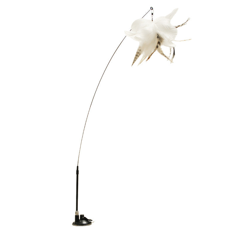 寵物自嗨長桿逗貓棒 吸盤逗貓棒貓