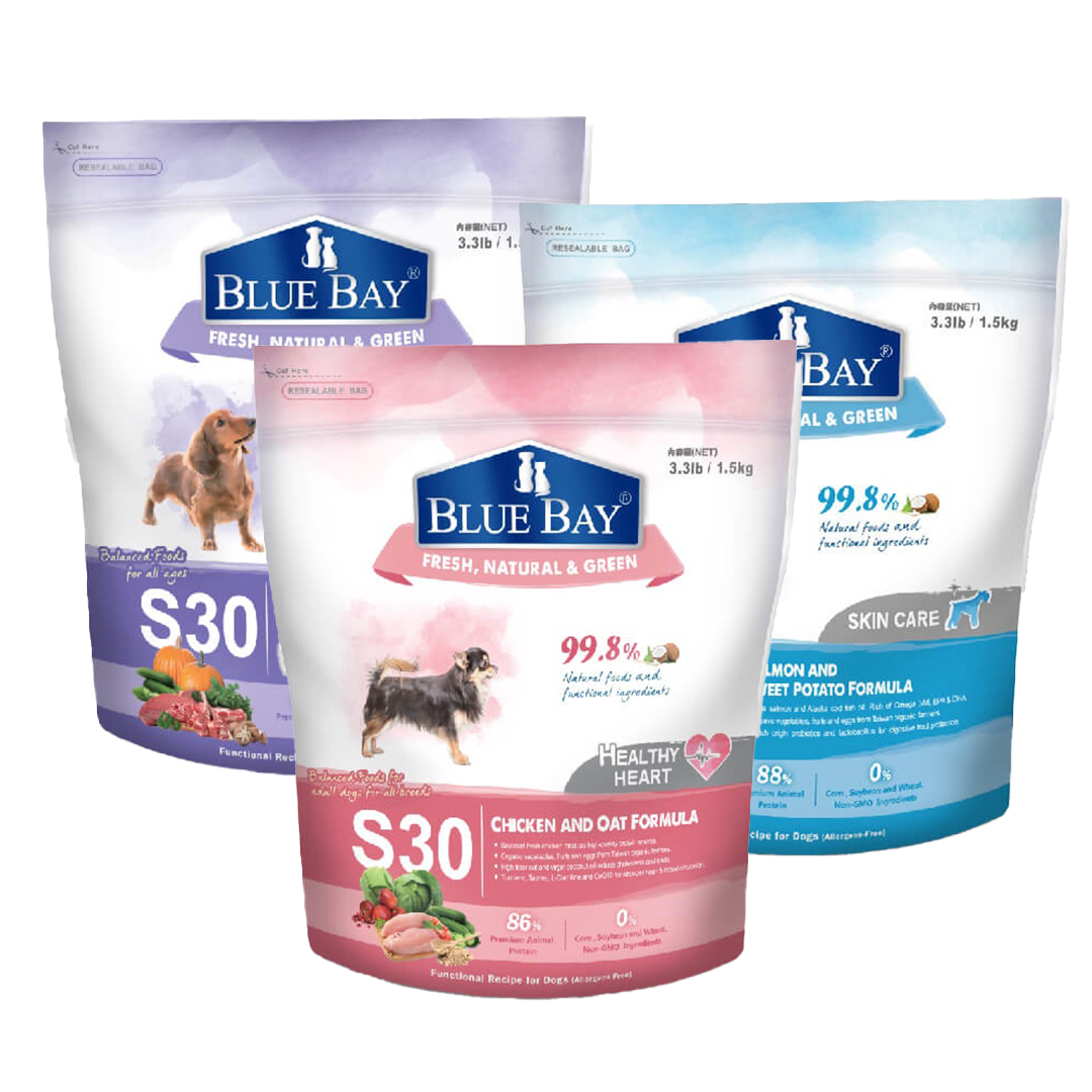 BLUE BAY倍力 S30低敏有機狗飼料 犬糧 護膚 / 心血管 / 關節保健配方 1.5kg / 7.5kg