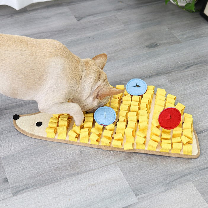DogLemi多樂米 刺蝟造型寵物嗅聞墊 發聲玩具 藏食玩具