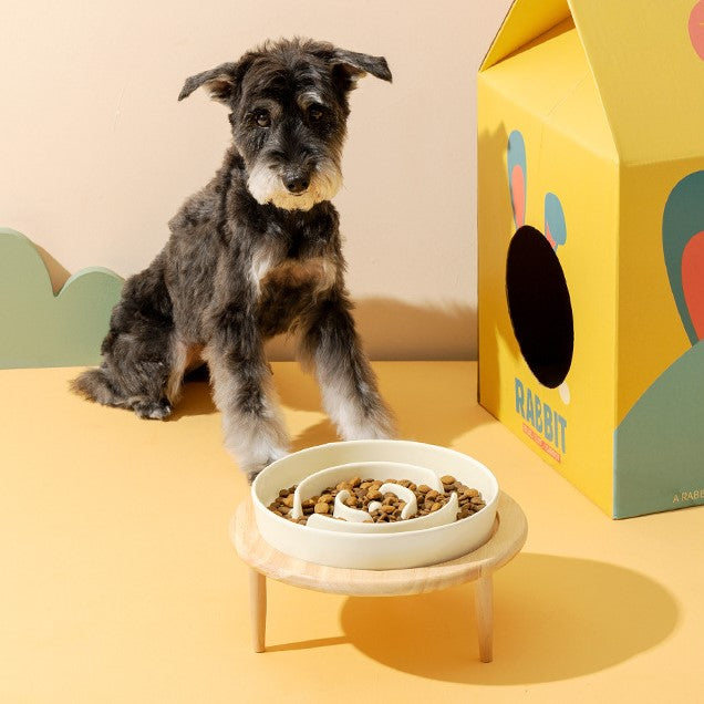 木架陶瓷寵物防噎慢食碗 單碗 慢食碗 寵物碗