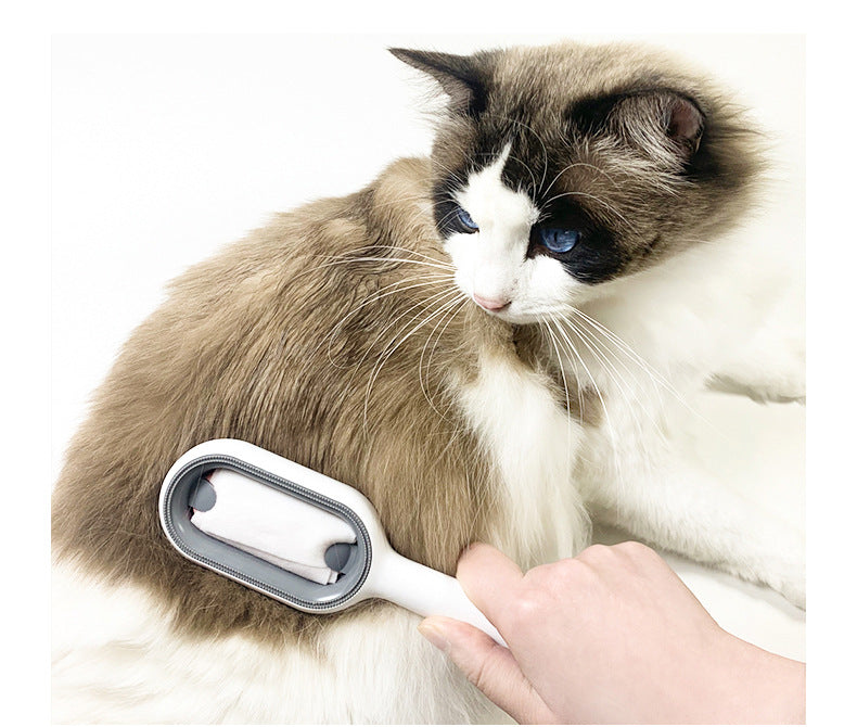 引力清潔除毛梳 寵物清潔 免洗濕巾粘毛器 薄荷綠