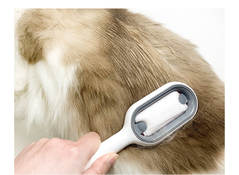 引力清潔除毛梳 寵物清潔 免洗濕巾粘毛器 薄荷綠