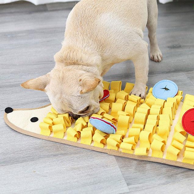 DogLemi多樂米 刺蝟造型寵物嗅聞墊 發聲玩具 藏食玩具