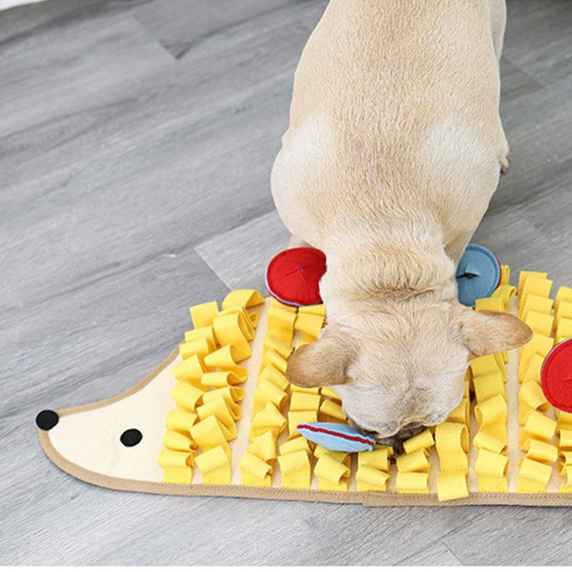 DogLemi多樂米 刺蝟造型寵物嗅聞墊 發聲玩具 藏食玩具