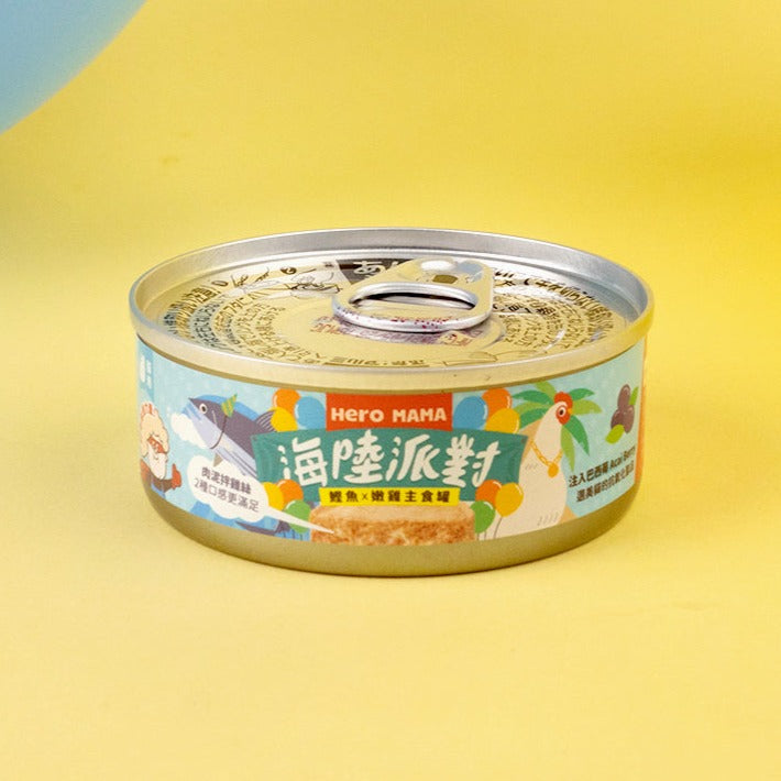 HeroMama 海陸派對主食罐 貓主食罐 80g