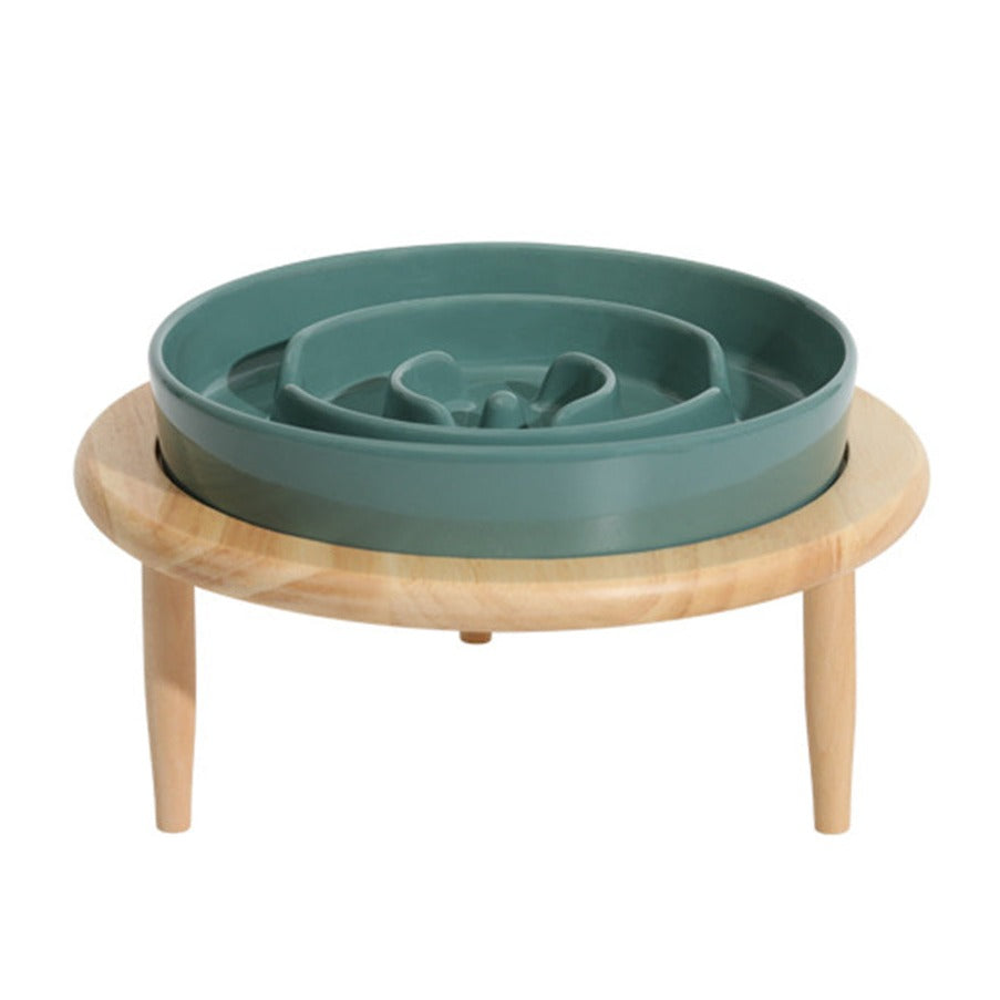 木架陶瓷寵物防噎慢食碗 單碗 慢食碗 寵物碗