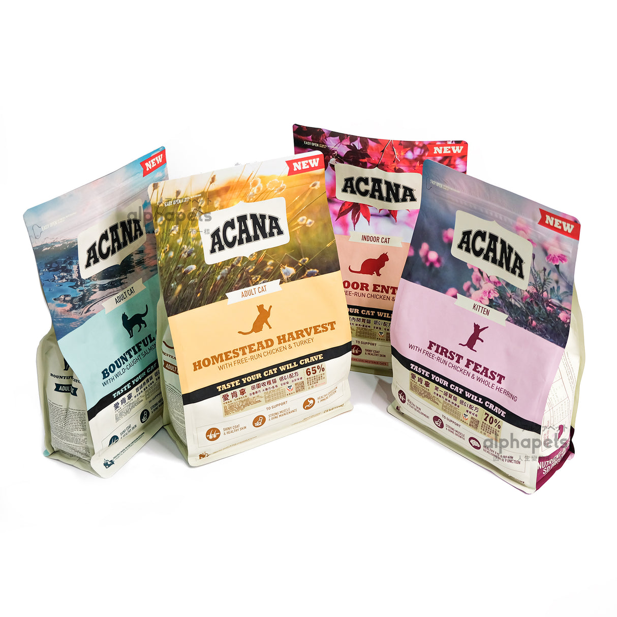 ACANA愛肯拿 貓全新口味 低GI配方 第一盛宴 田園收穫 豐盛漁獲 室內開胃 貓糧 貓飼料