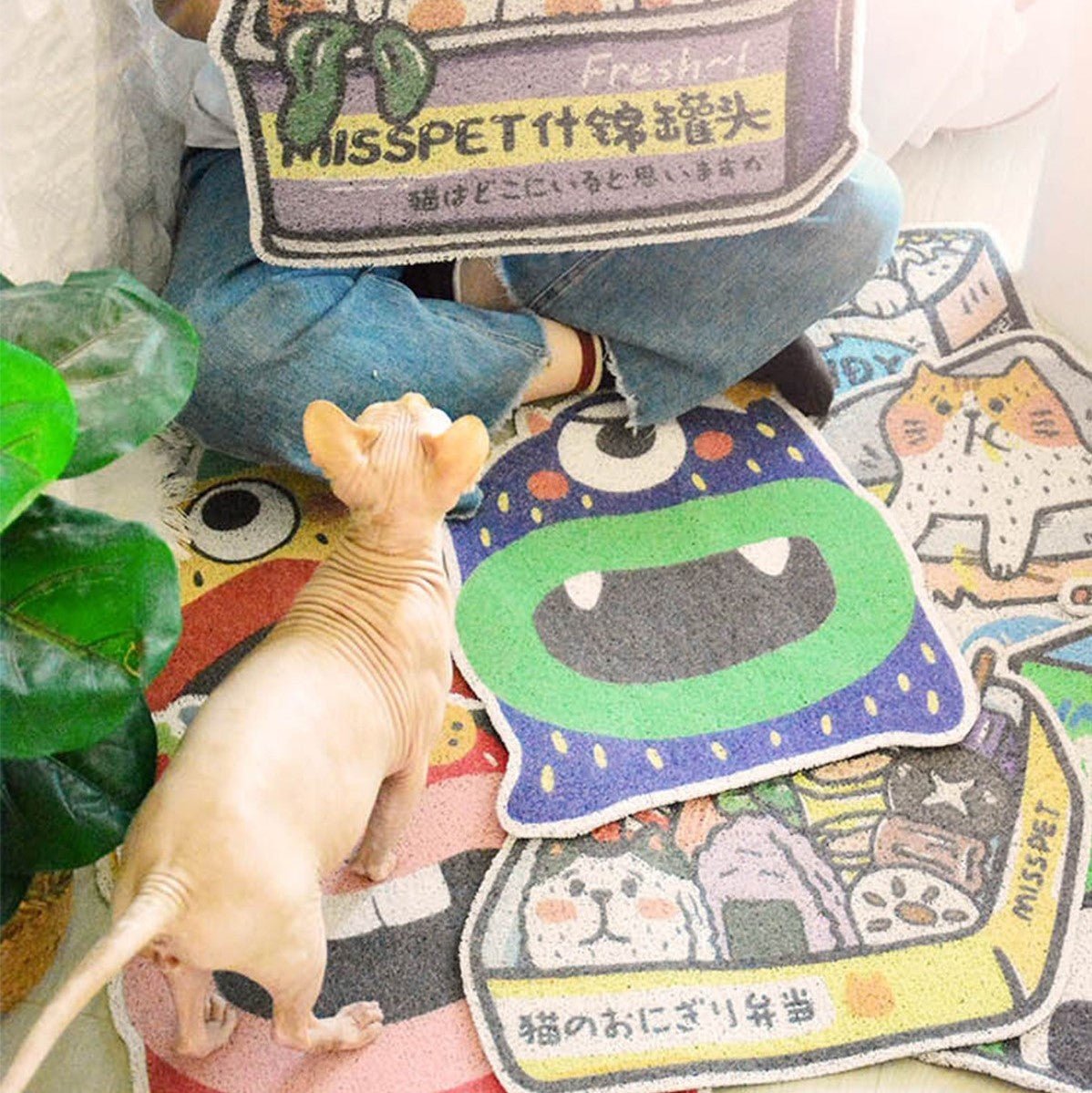 Misspet 小賣部如花小姐貓砂墊 貓砂盆腳墊