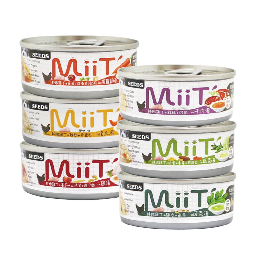 SEEDS惜時 MiiT 有雞愛犬機能湯罐 狗罐頭 犬罐 80g
