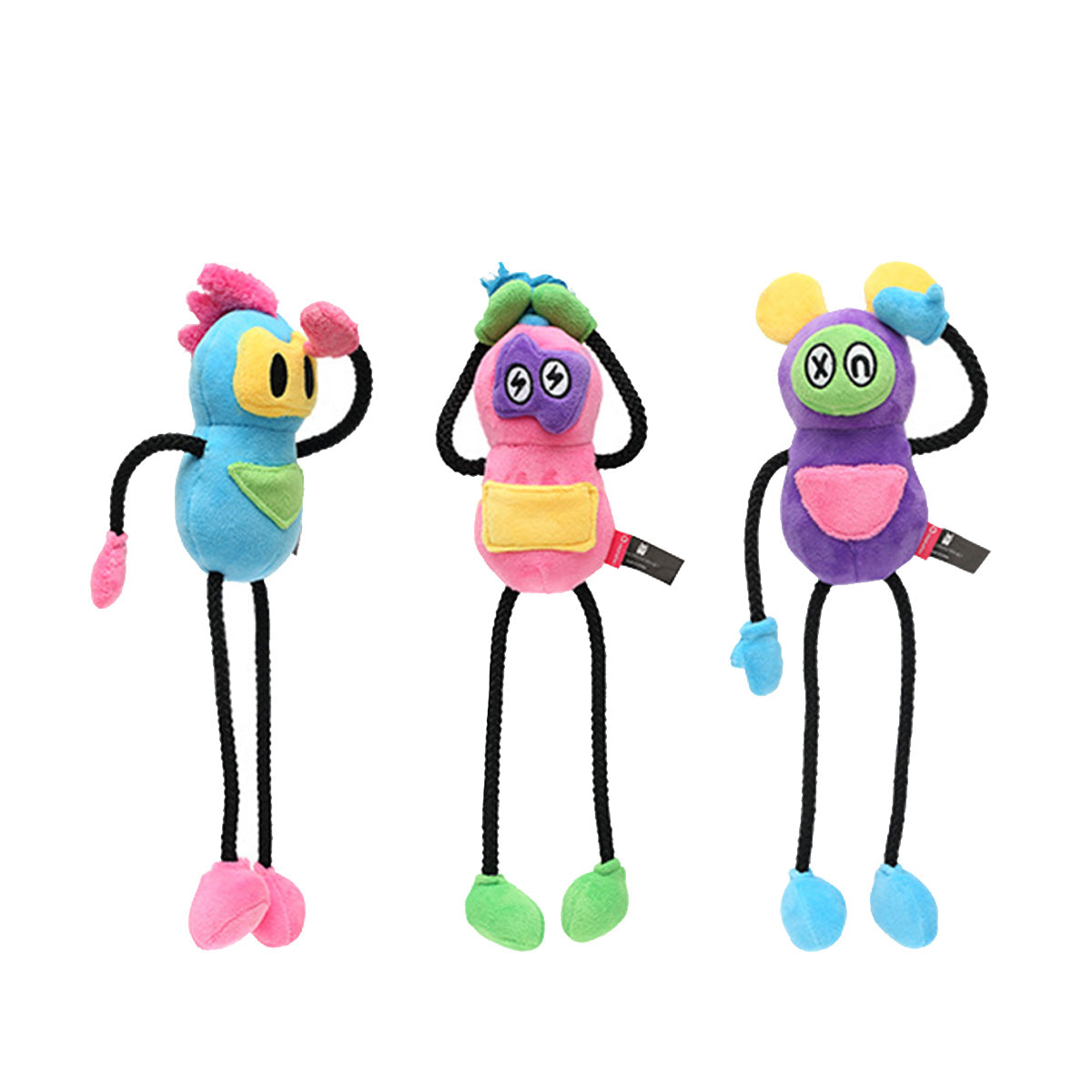 Q-MONSTER 朋克面具系列 毛絨棉繩玩具 拉扯 發聲玩具