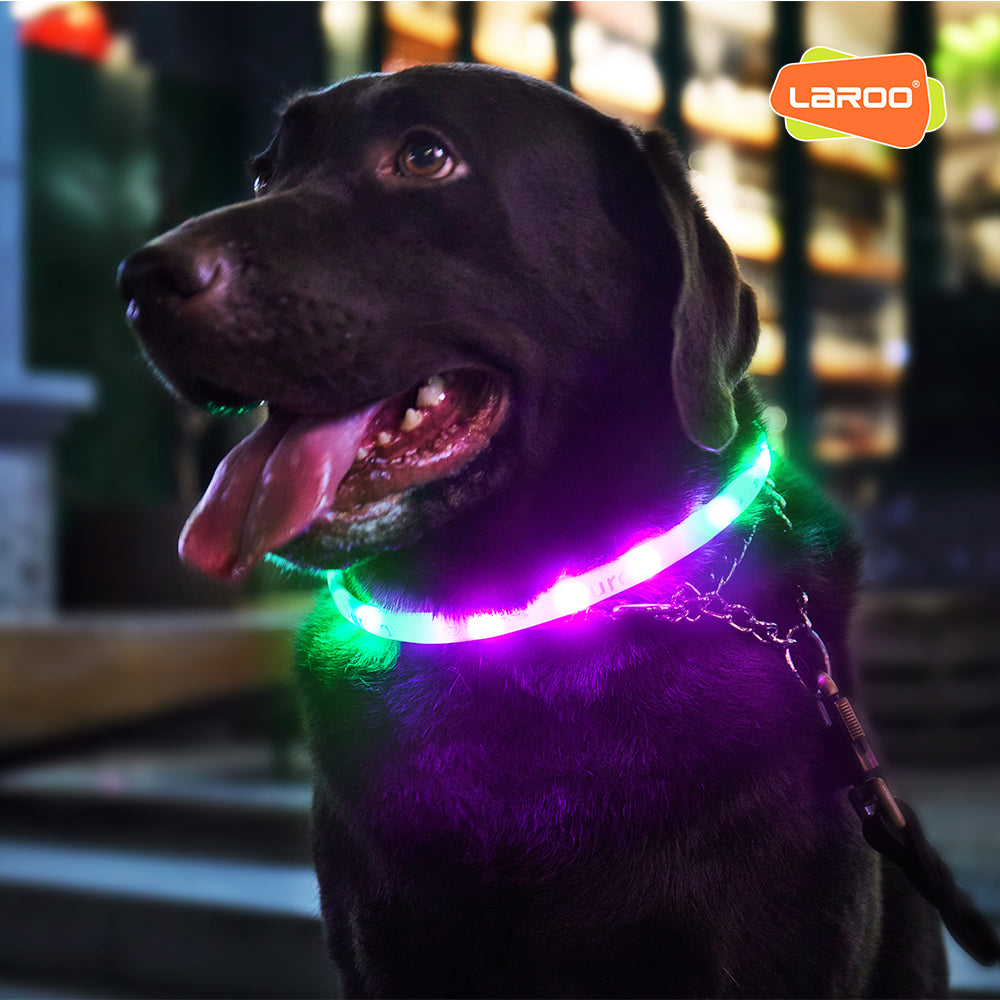 LaRoo萊諾 極光發光圈 寵物發光項圈 防水 可充電