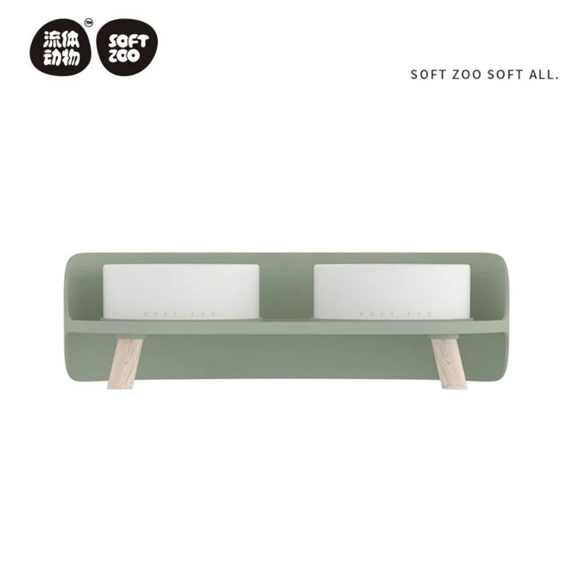 SOFT ZOO 月半雙碗 寵物小餐桌