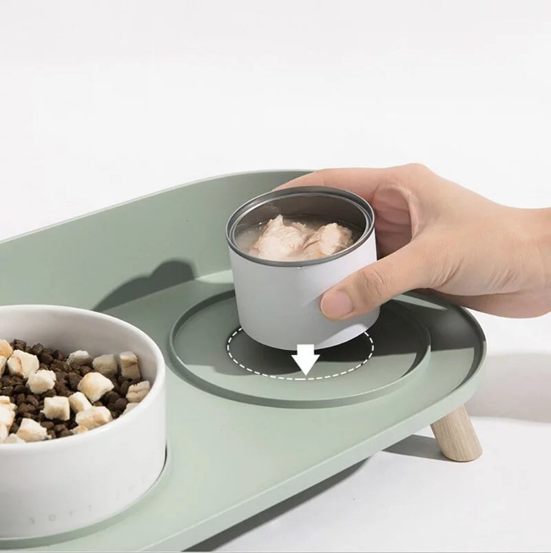 SOFT ZOO 月半雙碗 寵物小餐桌