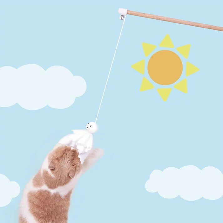 PurLab 噗撲實驗室 晴天娃娃逗貓棒 貓薄荷自嗨木杆貓玩具