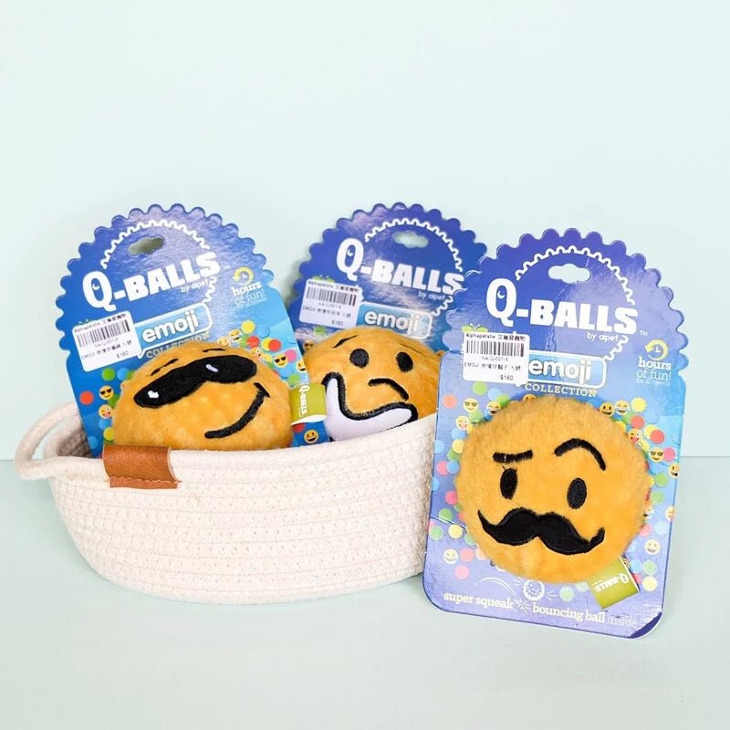 Q-MONSTER 表情球家族 TPR球發聲玩具