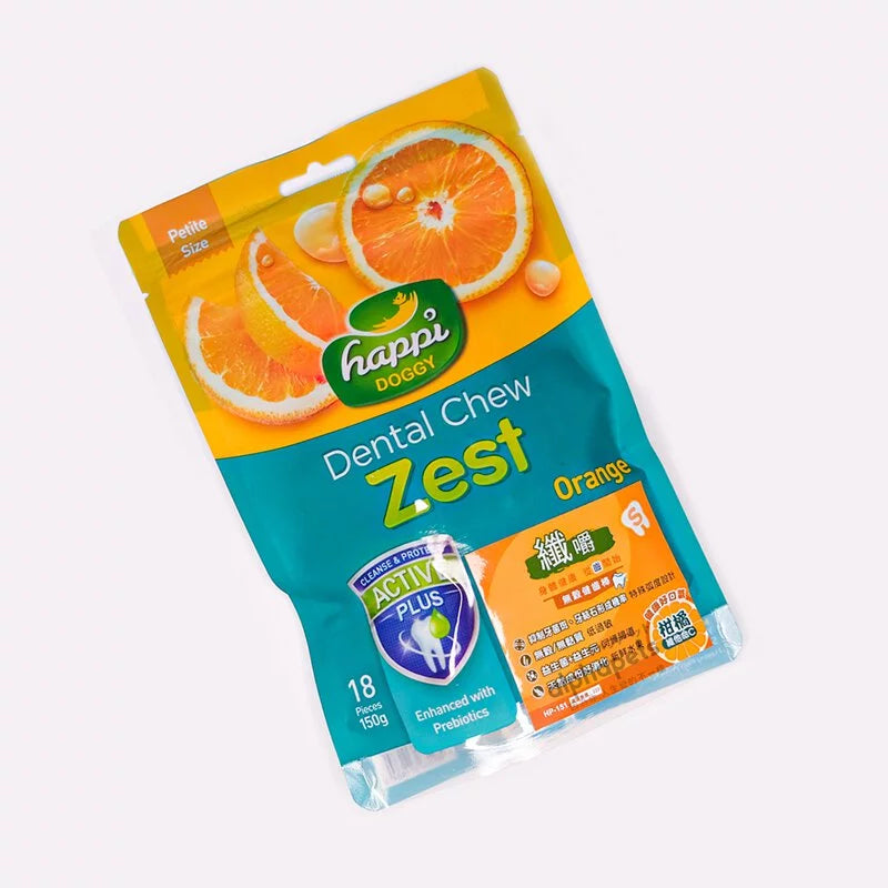 HappiDoggy纖嚼 咀嚼健齒棒 柑橘 S號
