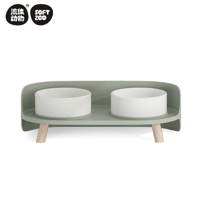 SOFT ZOO 月半雙碗 寵物小餐桌