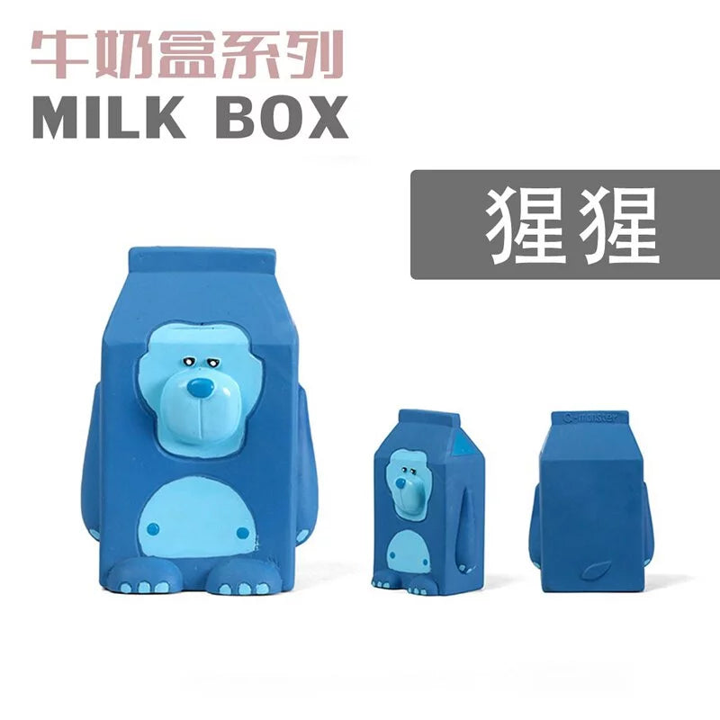 Q-MONSTER 牛奶盒子家族 耐咬 潔牙 發聲玩具