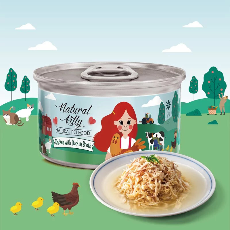 NaturalKitty自然小貓 無膠肉湯罐系列 12種口味 80g