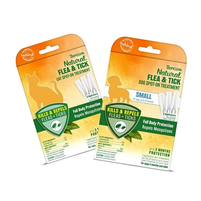 TROPICLEAN 蚤蜱逃 天然驅蚤滴劑 小/中/大型犬用 4入