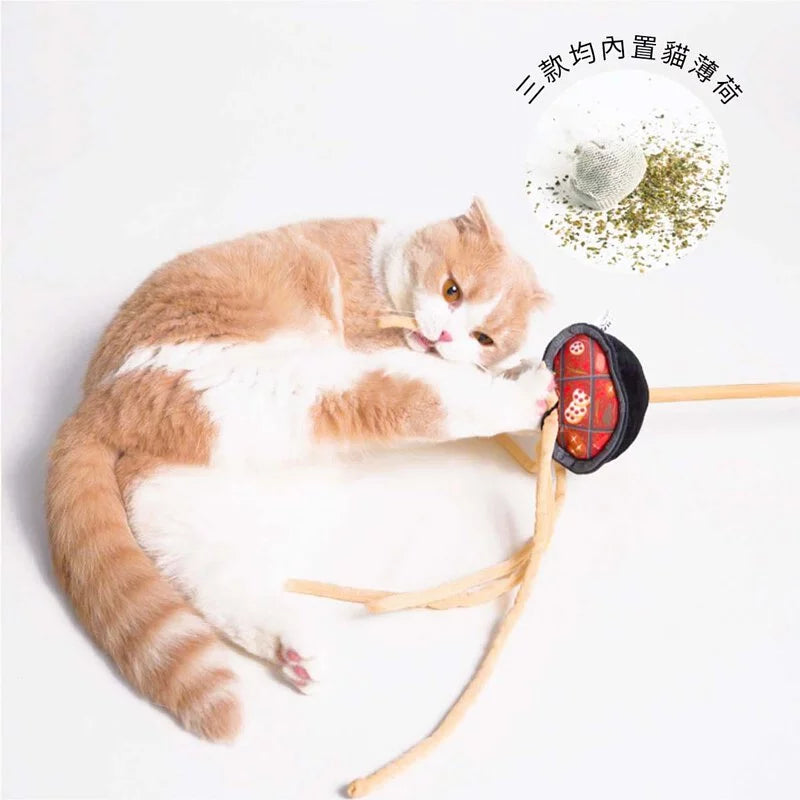 PurLab 噗撲實驗室 美食系列 耐咬貓薄荷逗貓棒 - 薯條 拉麵 火鍋