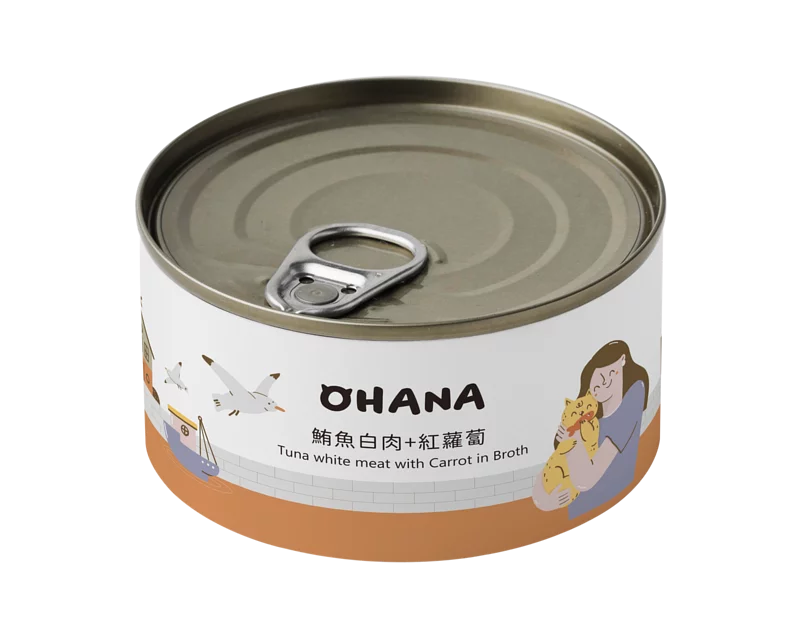OHANA歐哈吶 鮪魚白肉系列 / 鮮嫩雞肉系列 天然無膠無穀貓湯罐 80g