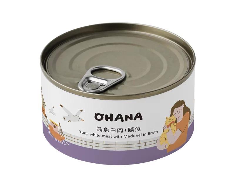 OHANA歐哈吶 鮪魚白肉系列 / 鮮嫩雞肉系列 天然無膠無穀貓湯罐 80g