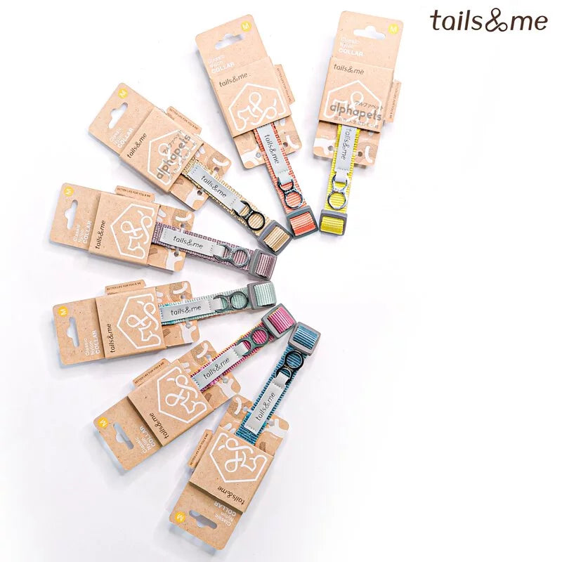 tails&me 尾巴與我 經典尼龍帶項圈 Two-Tone雙色系列 寵物項圈