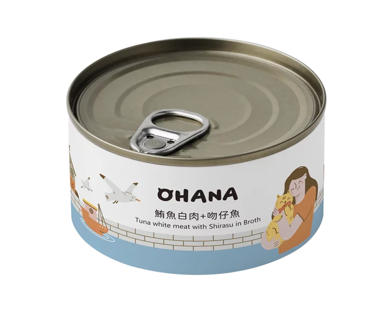 OHANA歐哈吶 鮪魚白肉系列 / 鮮嫩雞肉系列 天然無膠無穀貓湯罐 80g