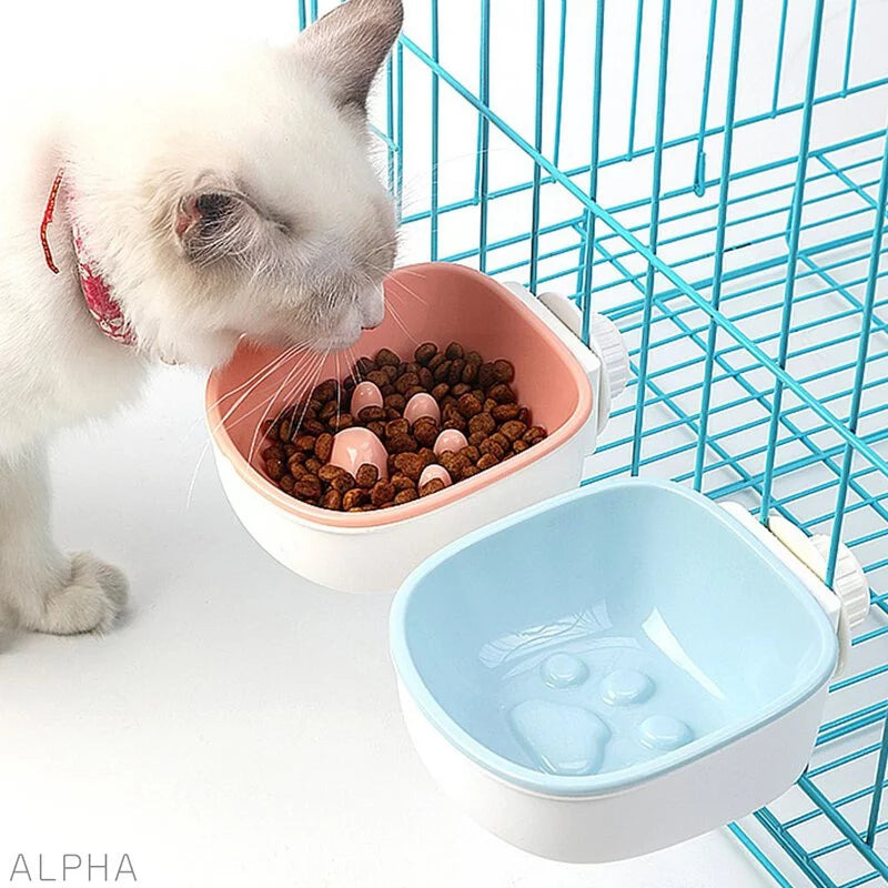 新款糖果色寵物掛式慢食碗