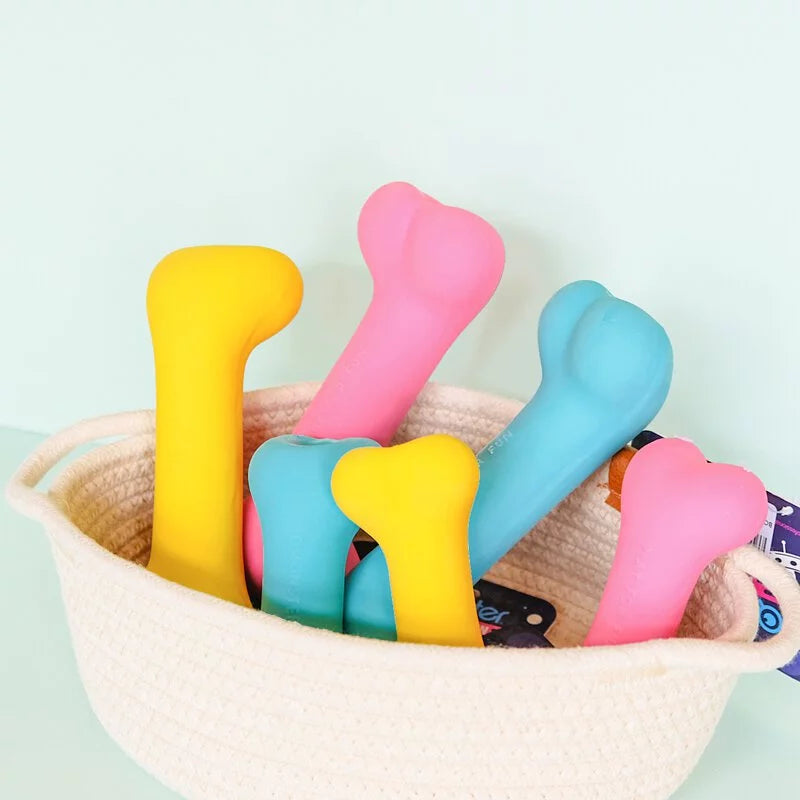 Q-MONSTER 三色骨頭 發聲玩具