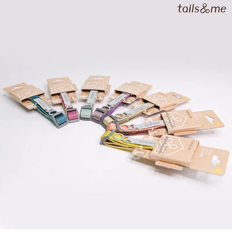 tails&me 尾巴與我 經典尼龍帶項圈 Two-Tone雙色系列 寵物項圈