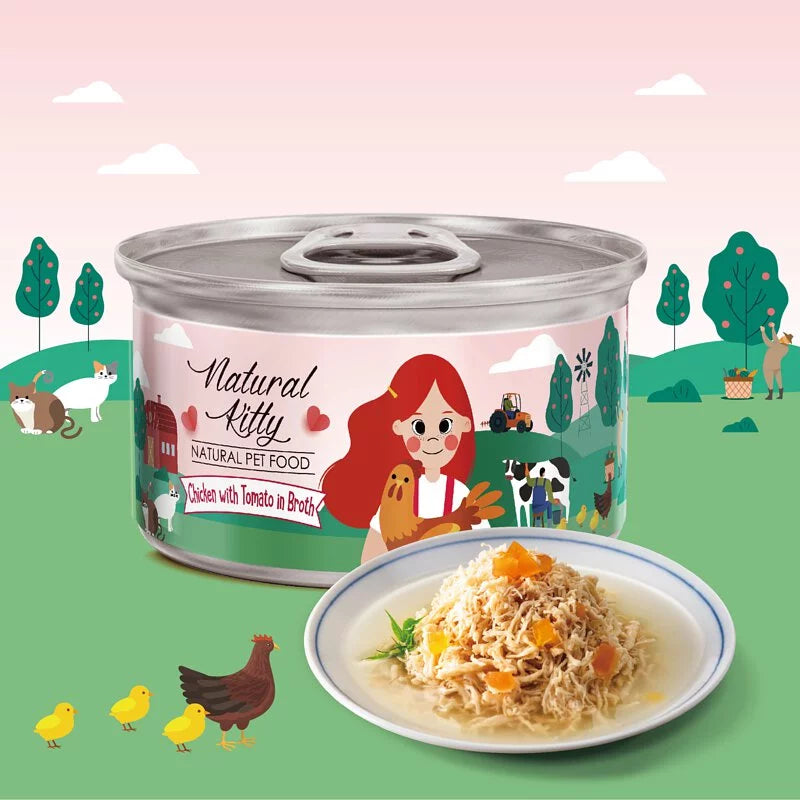 NaturalKitty自然小貓 無膠肉湯罐系列 12種口味 80g
